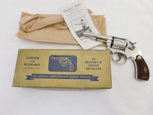 1940's Smith Wesson MP 4 Inch Nickel Round Butt NIB